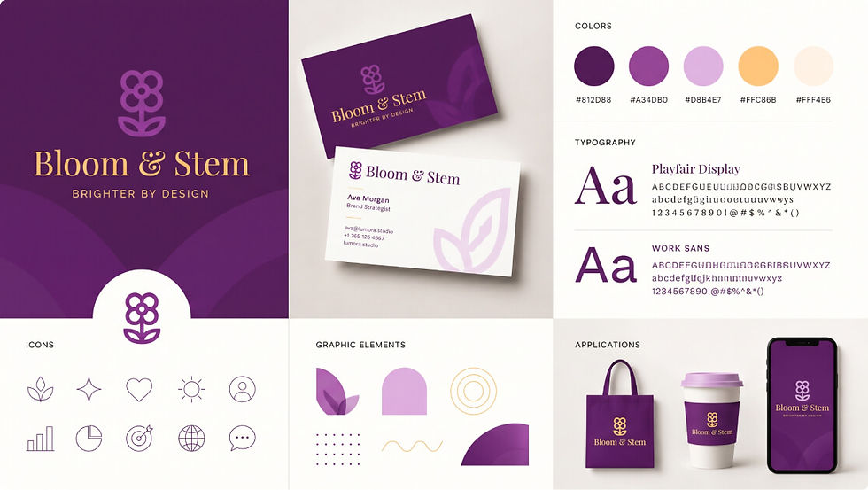 Branded florist social media profiles maintaining a consistent visual identity.