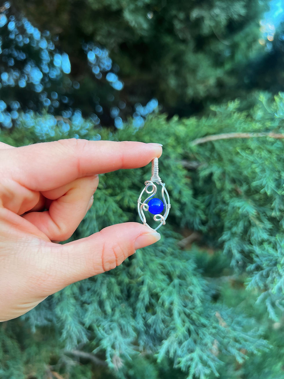 Thumbnail: Blue Glass Pendant