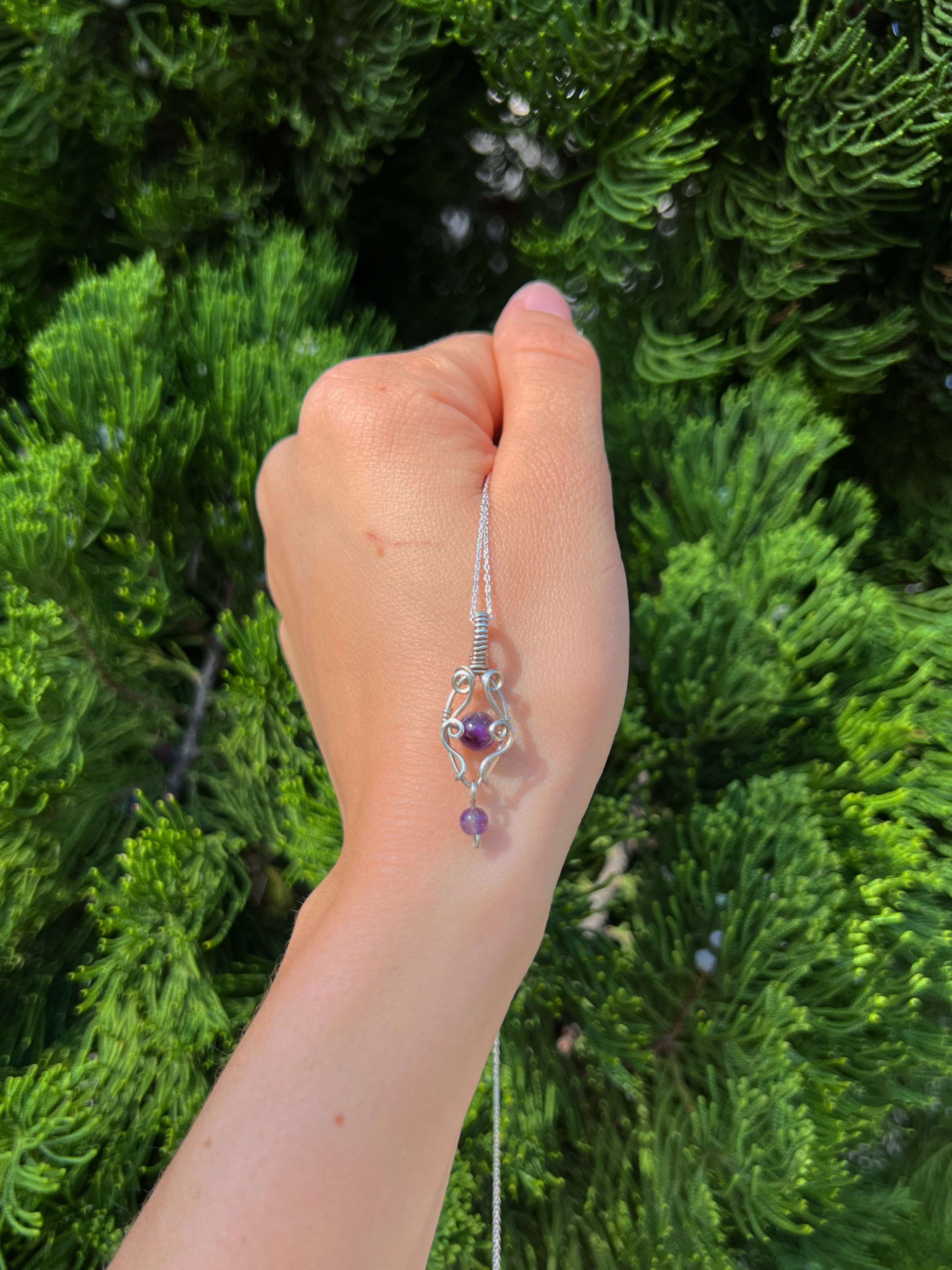 Amethyst Silver Pendant