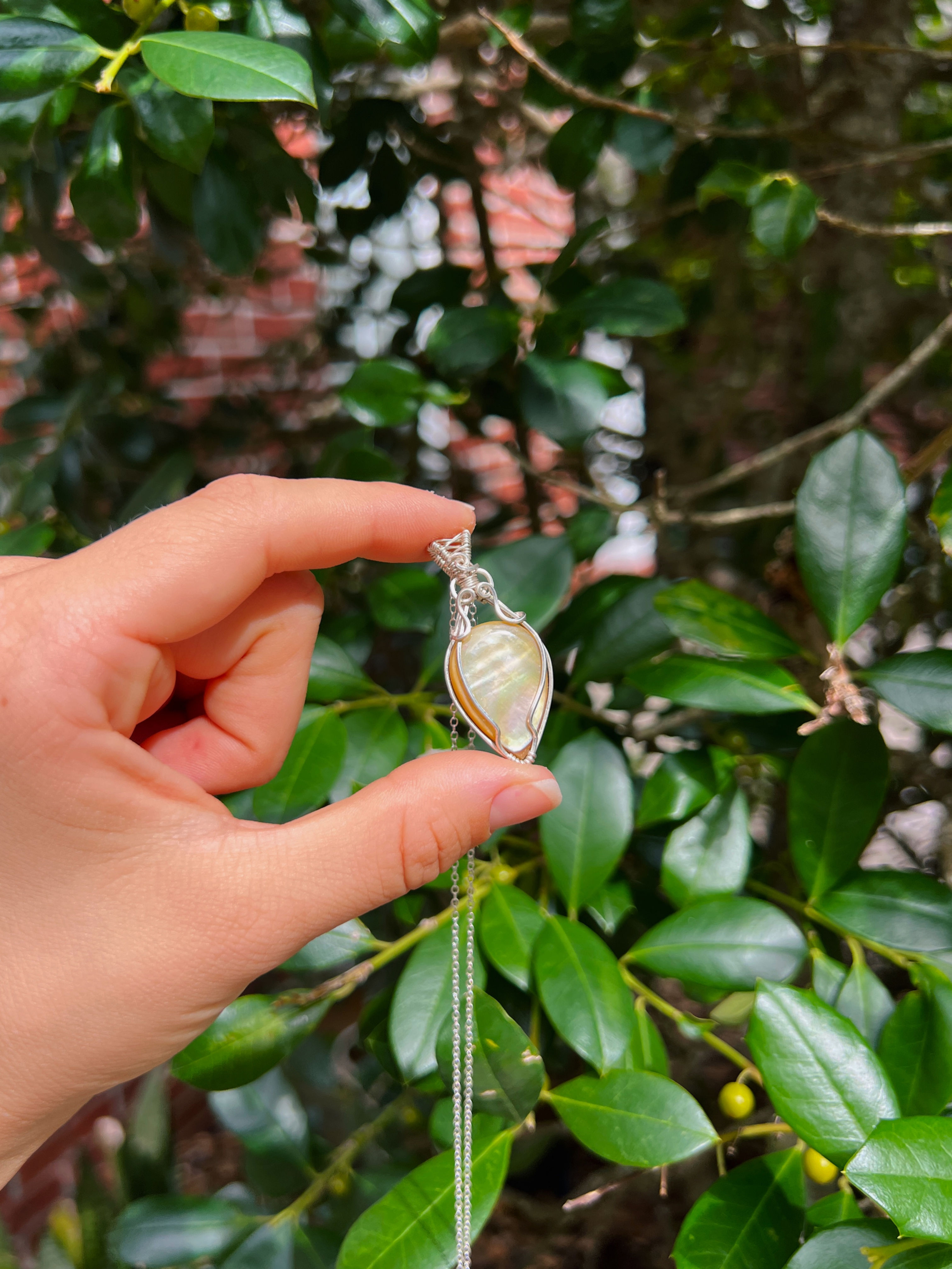 Mother of Pearl  Sterling Silver Pendant