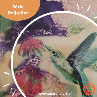 Artes com Pintura Encáustica – Série Beija-Flor