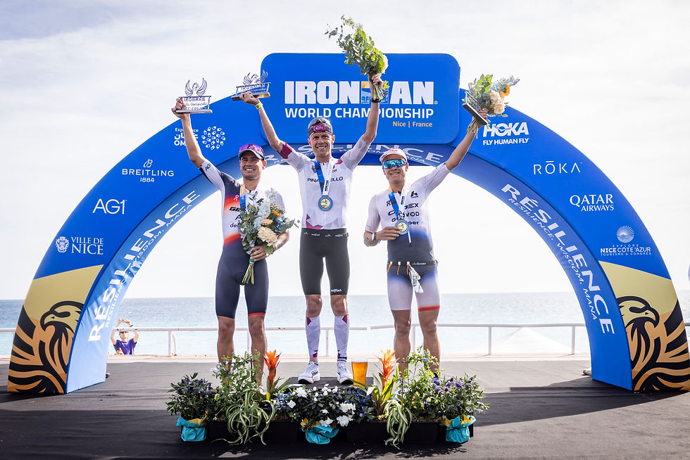 Podium championnat du monde Ironman Nice 2025