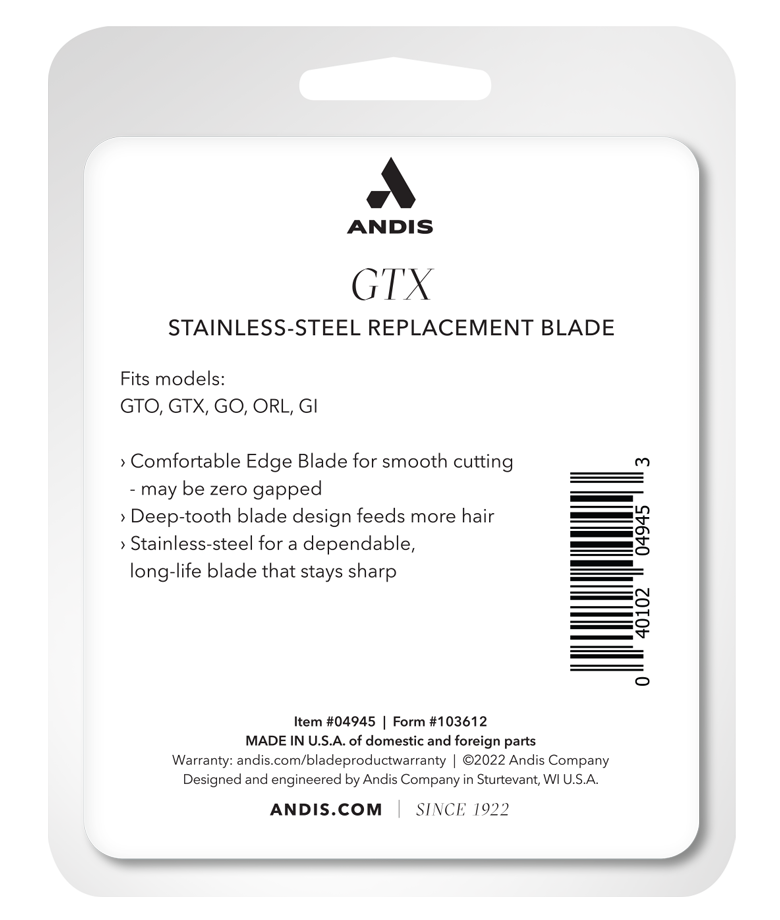 Thumbnail: ANDIS T OUTLINER GTX STAINLESS STEEL DEEP TOOTH BLADE
