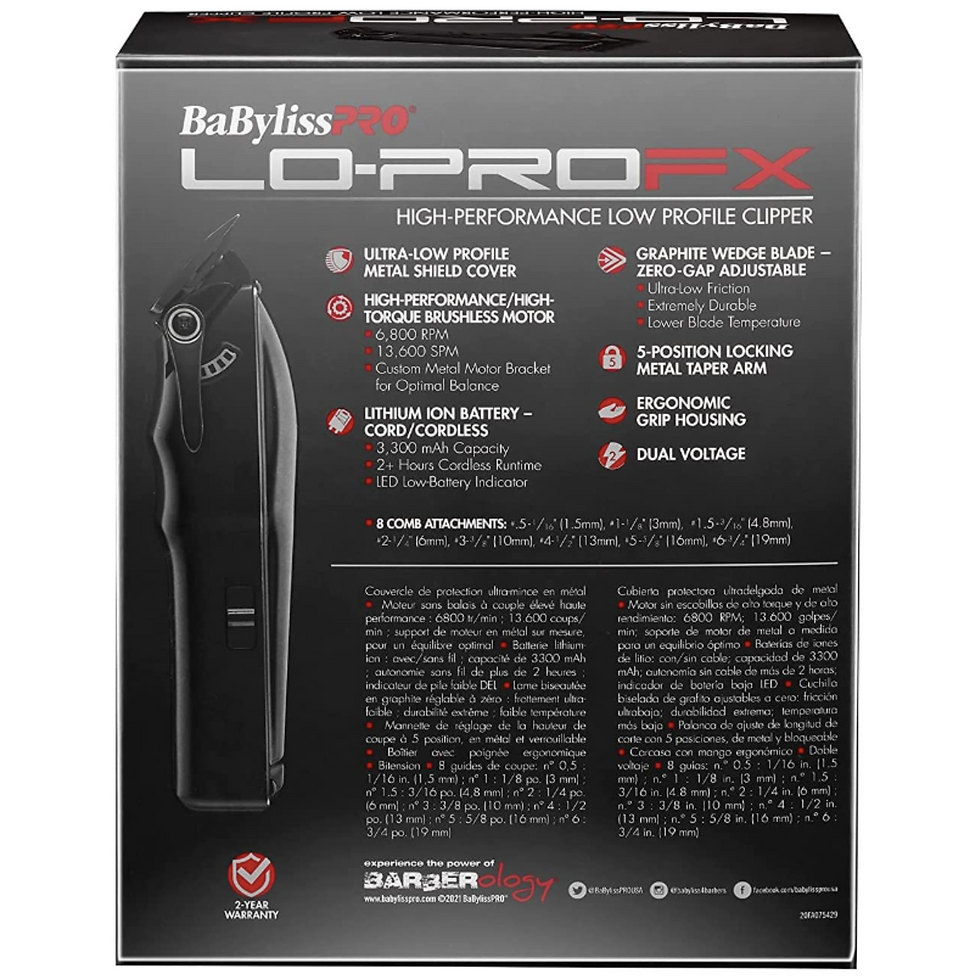 Babyliss Pro LOPROFX HIGH PERFORMANCE LOW PROFILE CLIPPER - Hair Clipper