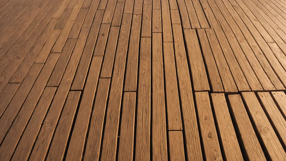 High angle view of wooden deck with beach access