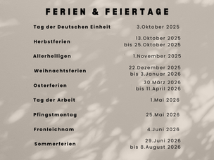 Tanzpausen 2025/2026