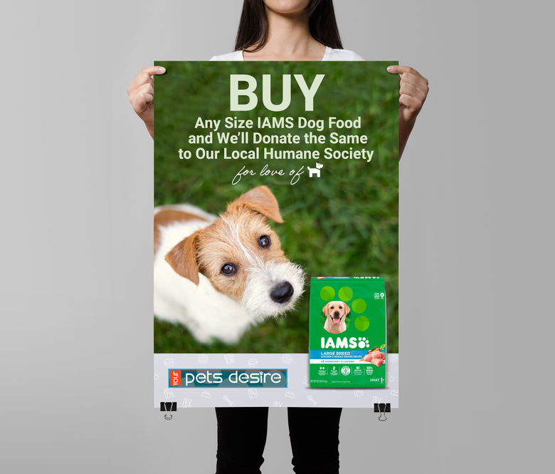 Woman Holding Poster Layout