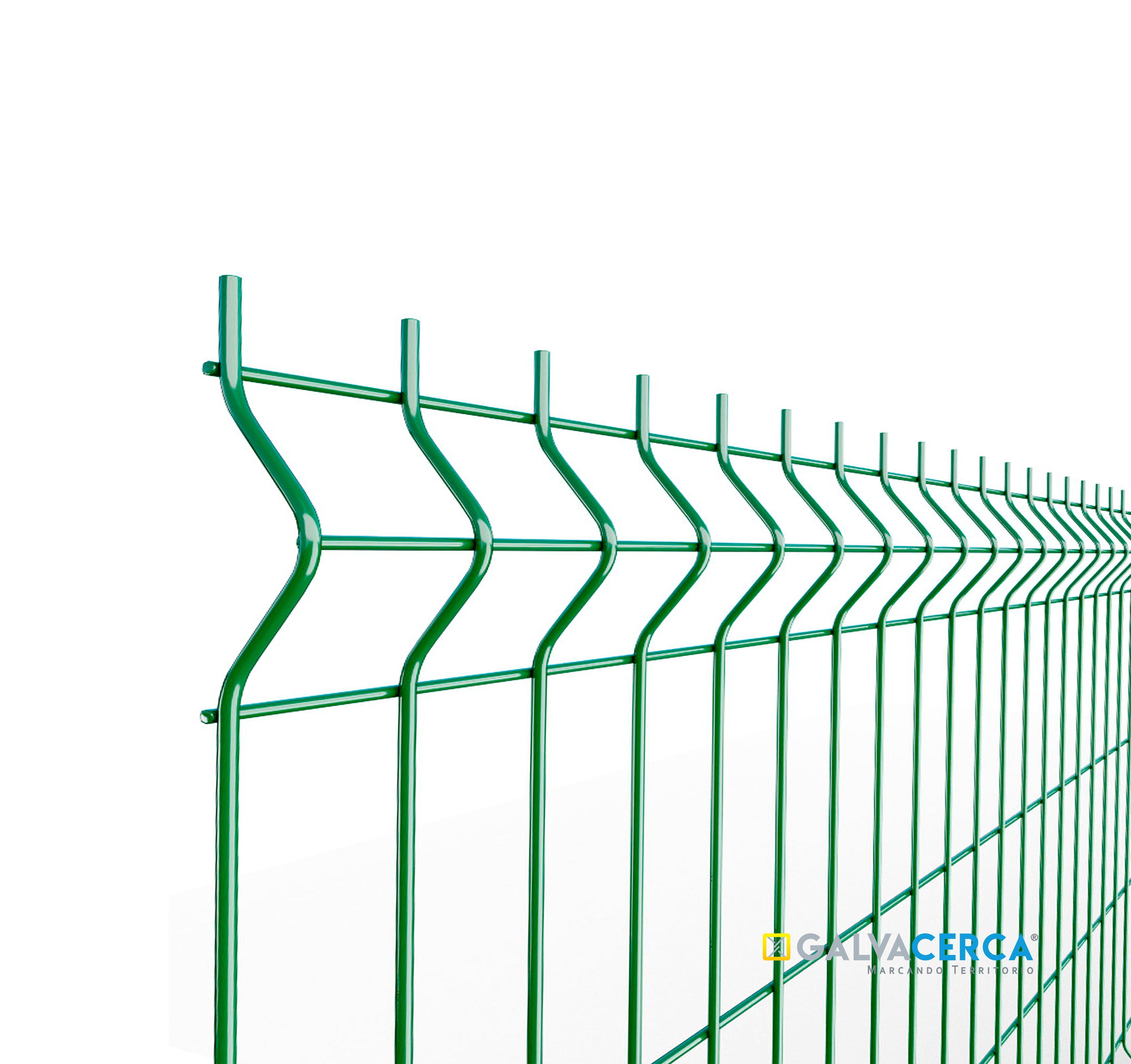 Rejacero Clásica Panel de 2 m de alto color verde