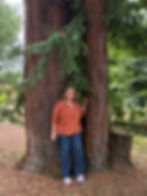 Me standing next to a Redwood tree.