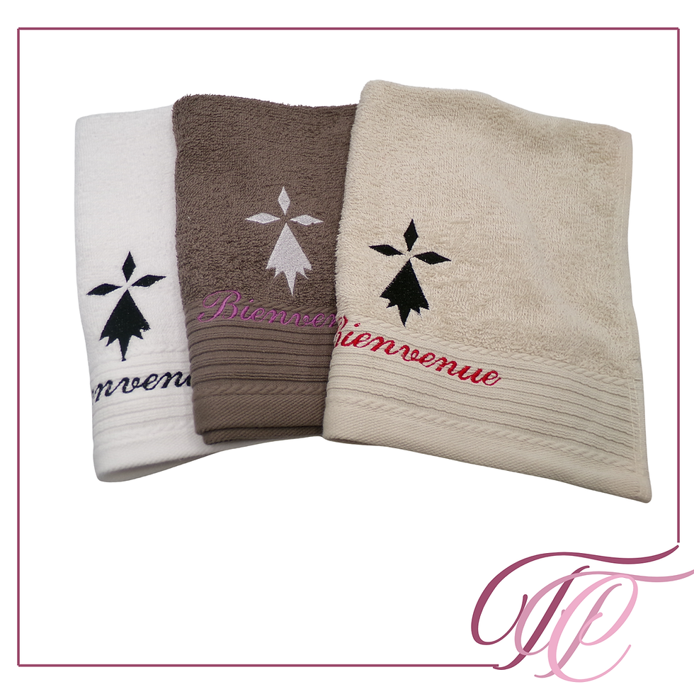 Serviette de toilette invités personnalisable