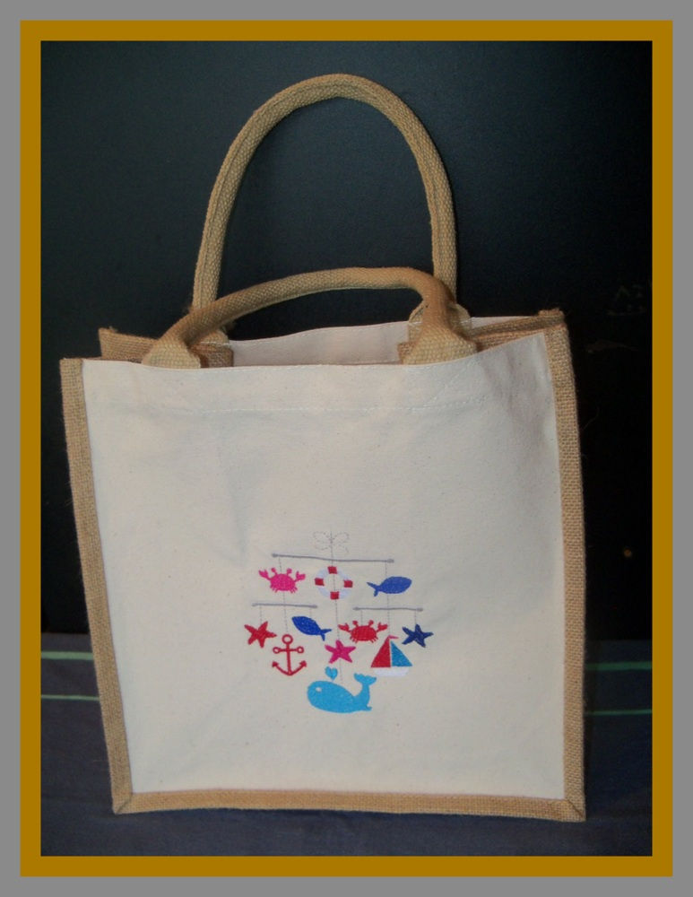 Miniature : sac coton et jute