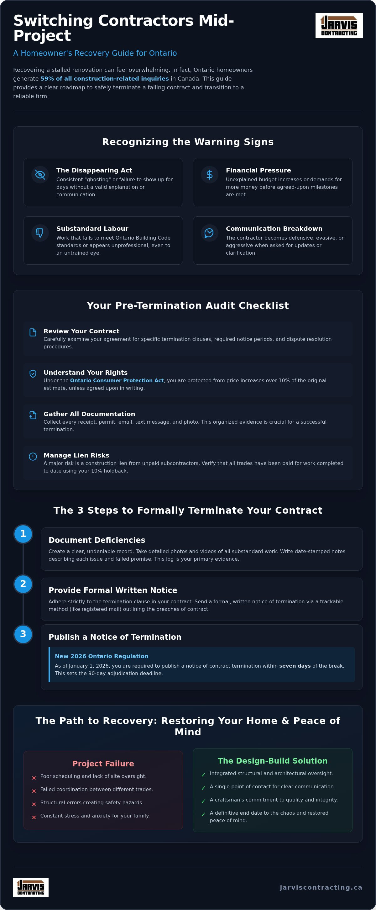 Switching from a bad contractor mid-project