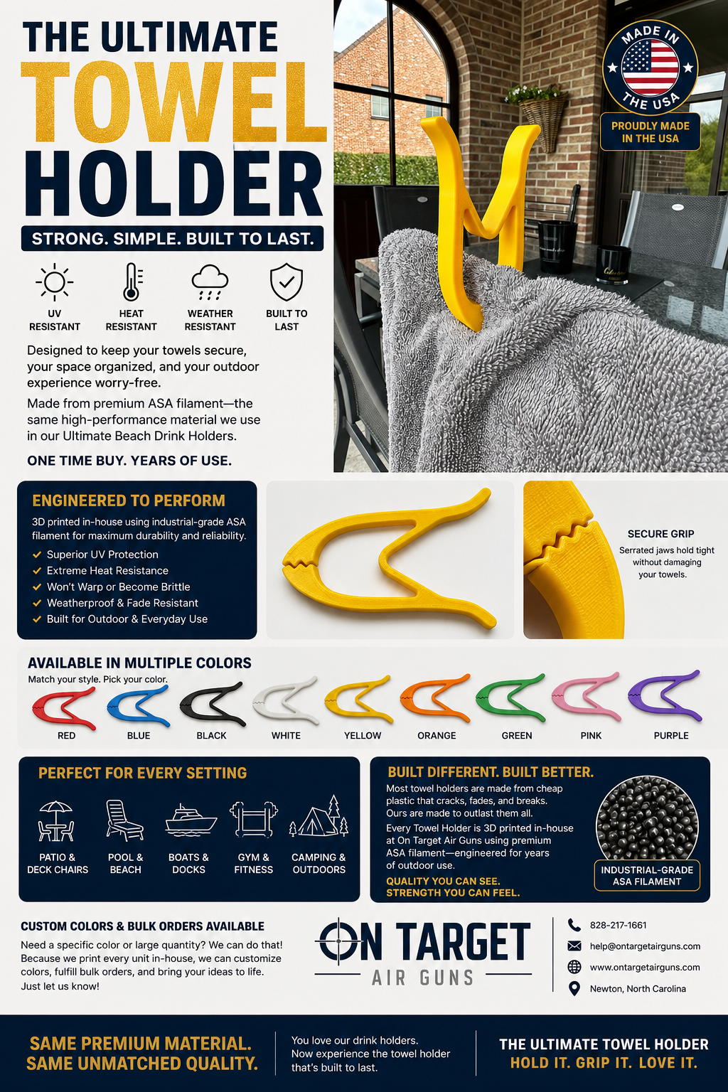 The Ultimate Towel Holder 2pcs