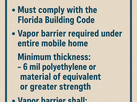 Florida Building Codes and Vapor Barrier Requirements