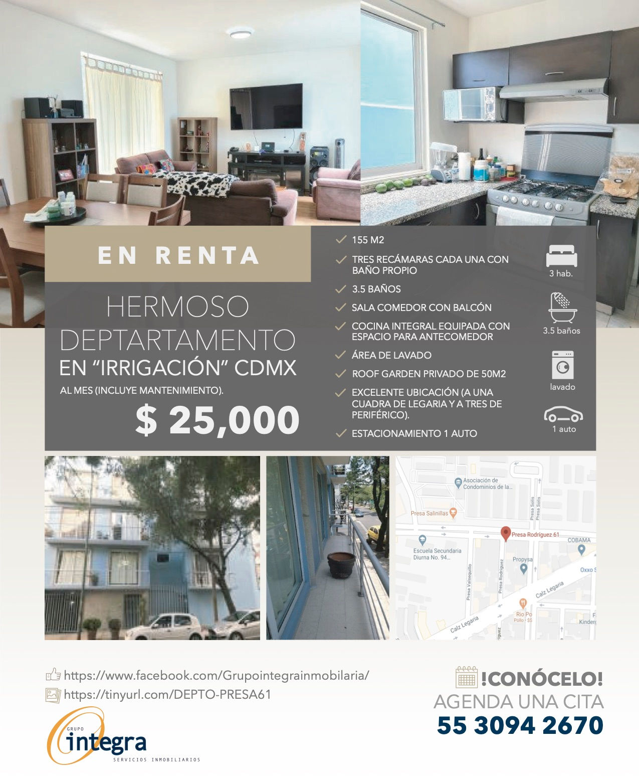 HERMOSO DEPTARTAMENTO EN “IRRIGACIÓN” CDMX