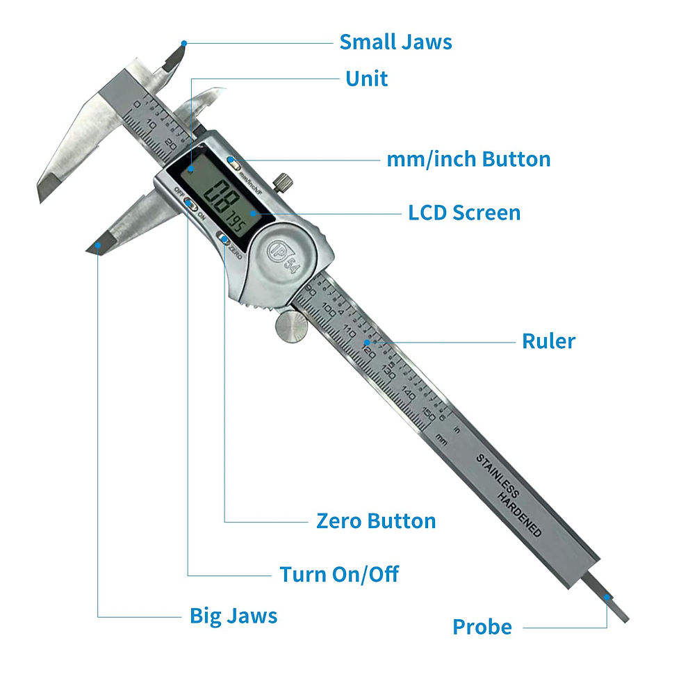 Thumbnail: VIECAM Stainless Steel Waterproof Digital Caliper