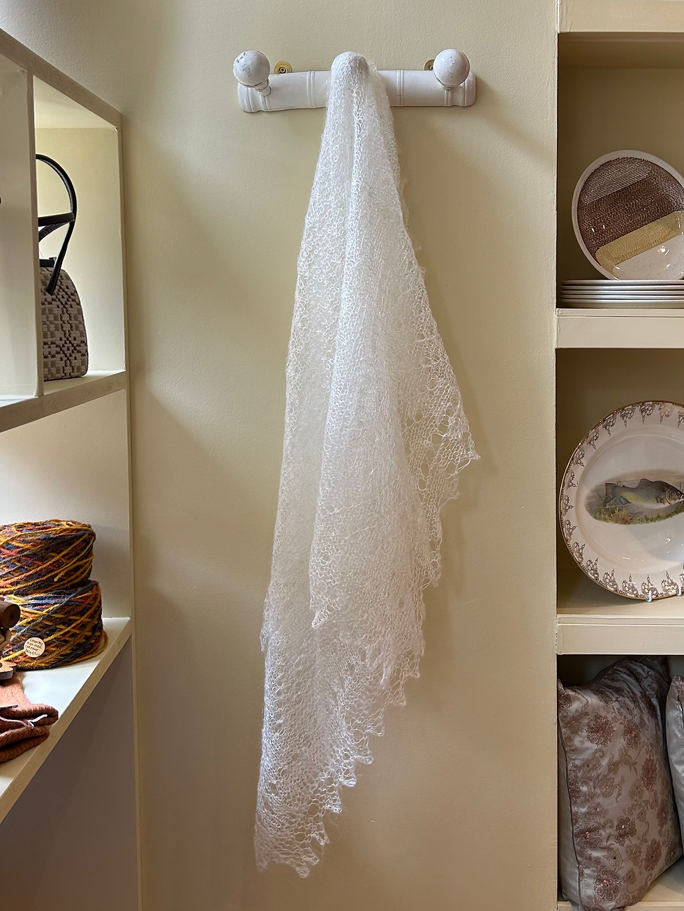 Thumbnail: Kid Silk & Mohair Christening Shawl
