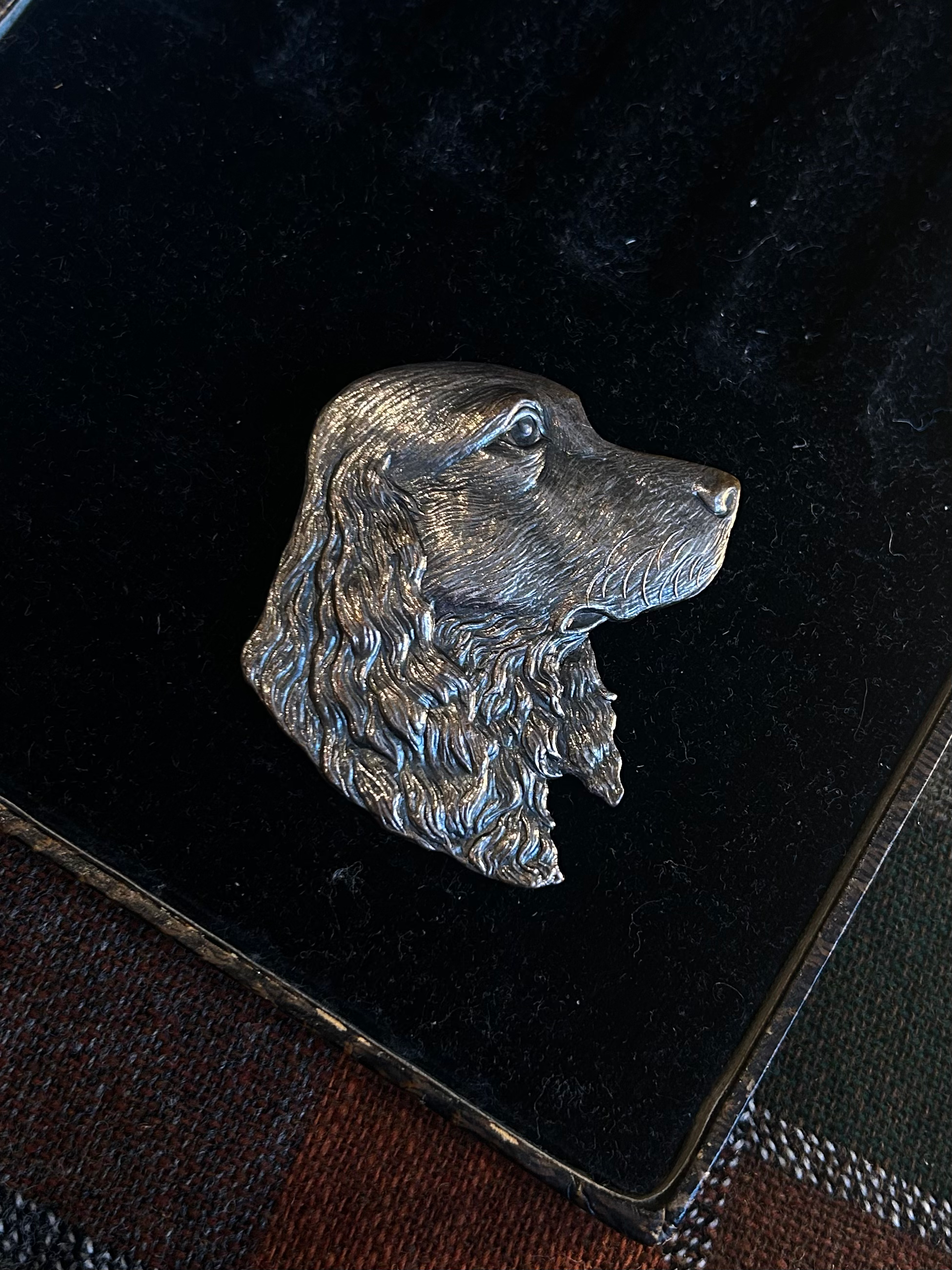 Pewter Spaniel Brooch