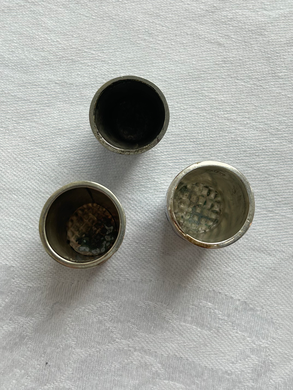 Thumbnail: Mother of Pearl Silver Thimbles
