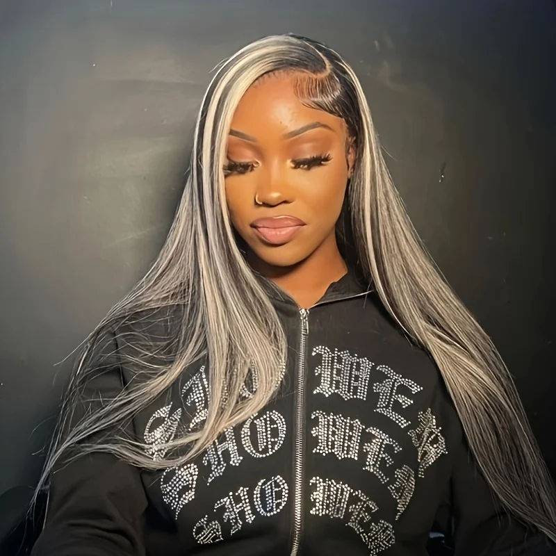 Thumbnail: 30 Inch 1B/27 Colored Highlight Human Hair Wig 13x4 Hd Lace Front Human Hair Wig