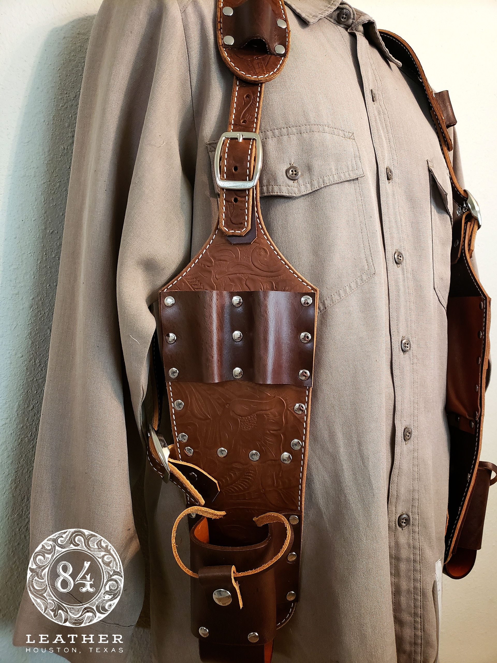 Brown Floral Harness(embossed) /New Design