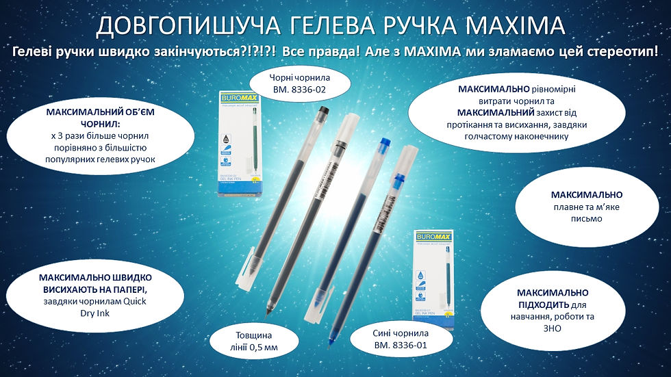 Прев'ю: Ручка гелева MAXIMA BM.8336