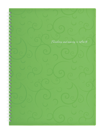 Миниатюра: Зошит на пружині BAROCCO, А4, 80 аркушів, клітинка, колір асорті BM.2446