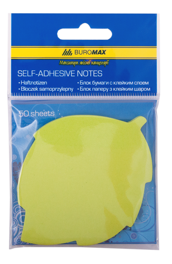 Миниатюра: Блок паперу для нотаток фігурний, 50 аркушів, асорті, неон