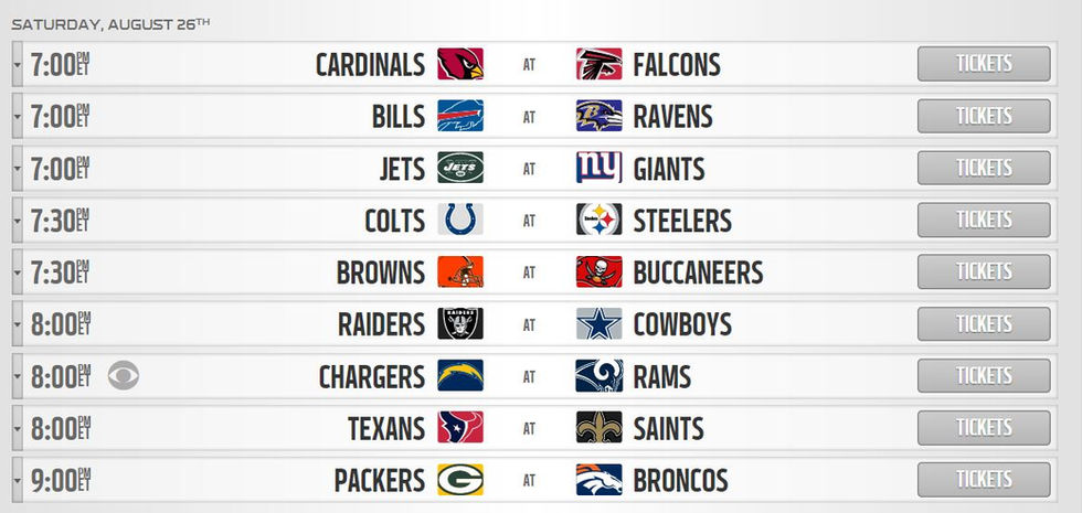 NFL Week 3 Preseason Predictions For Tomorrow