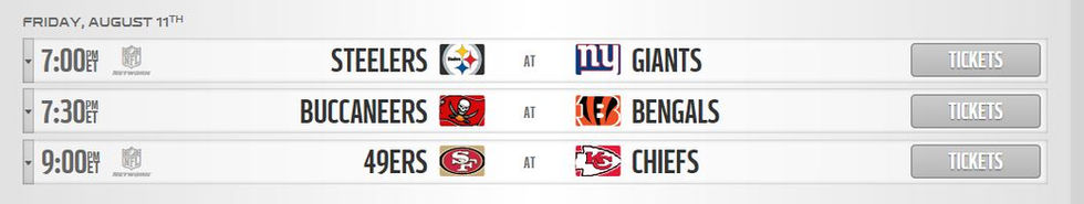 NFL Week 1 Preseason Predictions For Tomorrow