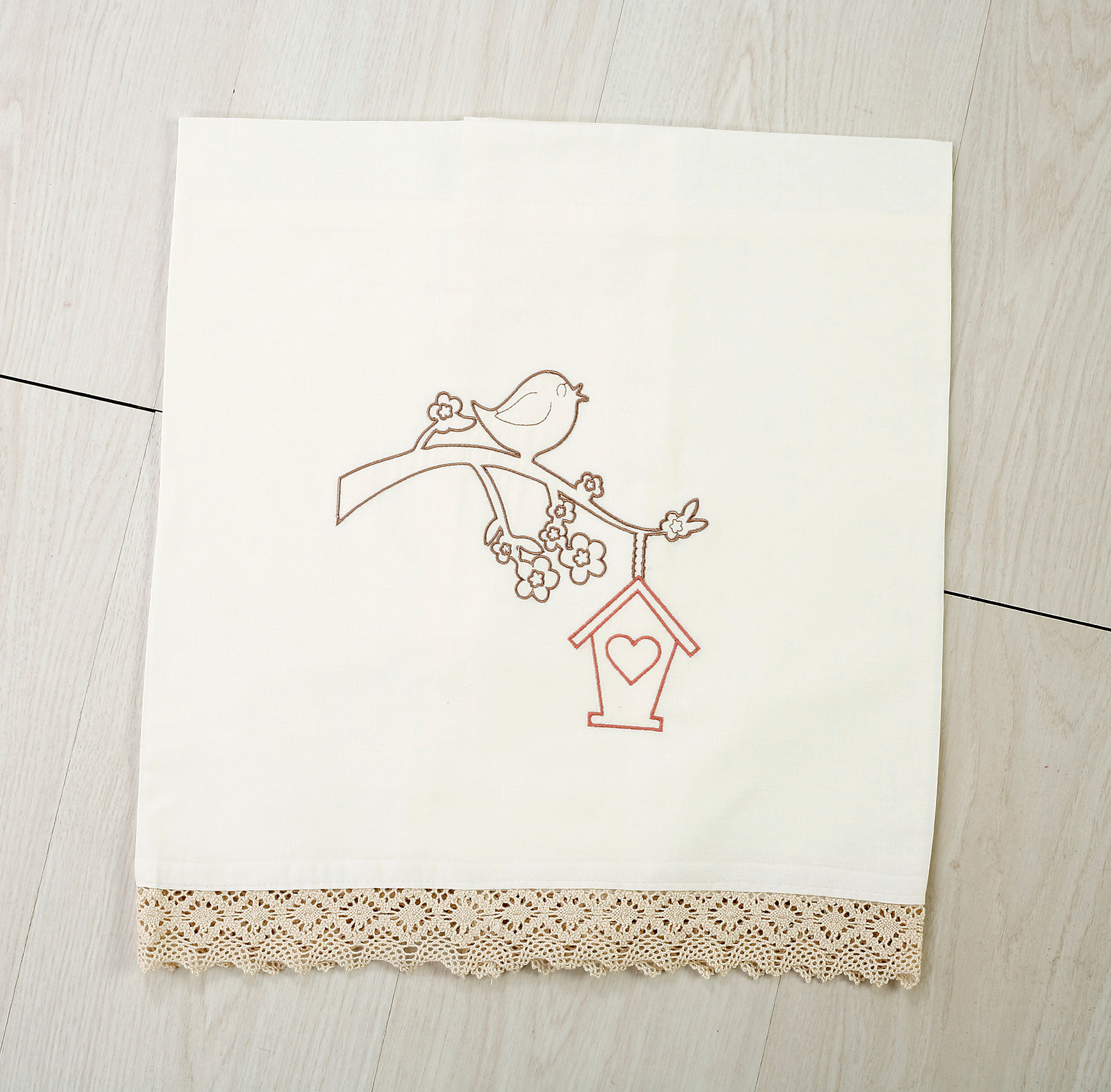 Λαδόπανα βάπτισης για κορίτσι "Πουλάκι"