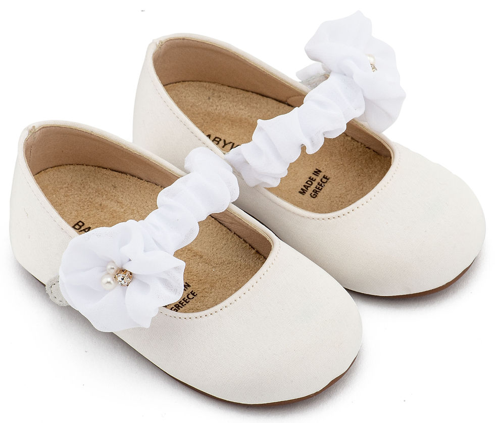 Μικρογραφία: Παπούτσια βάπτισης για κορίτσι BABYWALKER