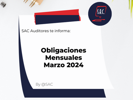Obligaciones Mensuales - Marzo 2024