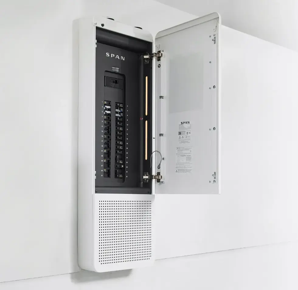 SPAN panel with door open
