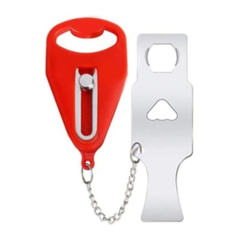 Thumbnail: Portable Door Lock Solid Heavy Duty Door Lock for Additional Safety