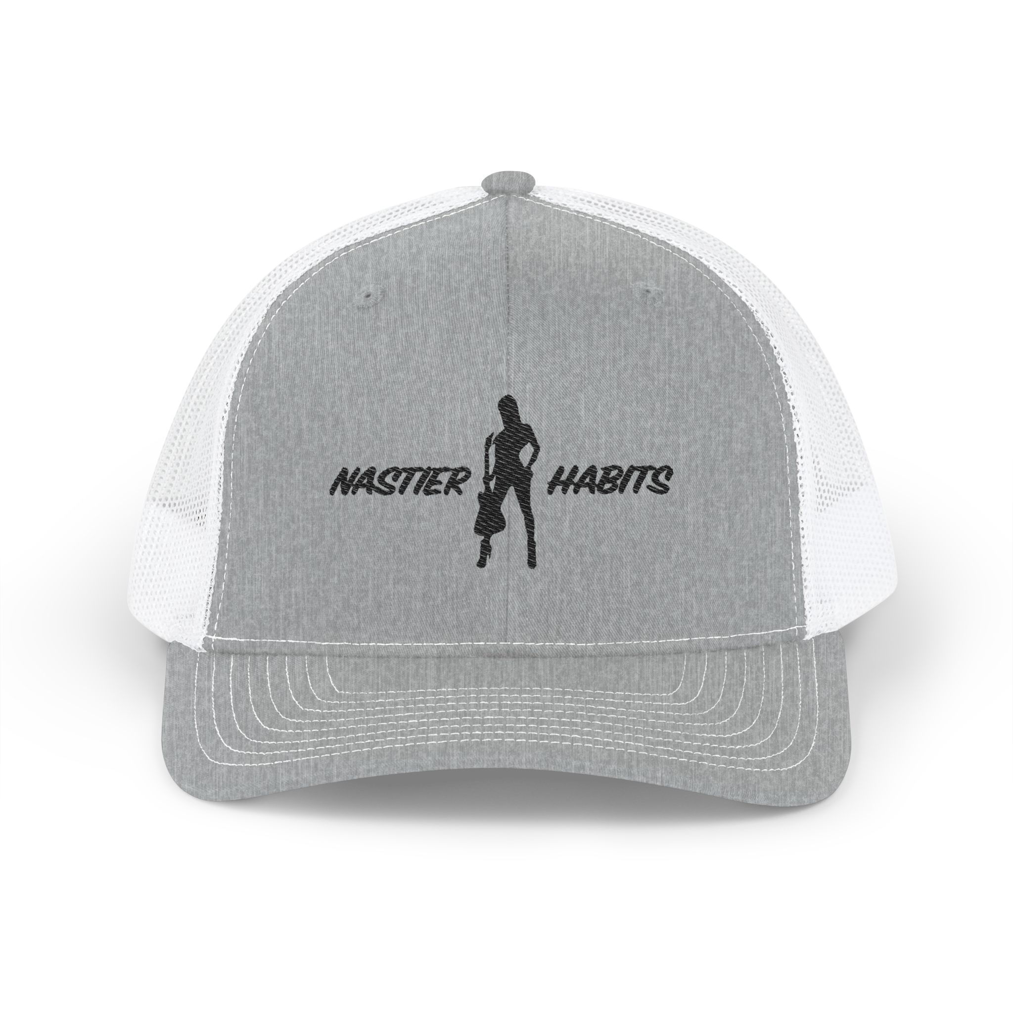 Embroidered Trucker Cap — 'Nastier Habits' Silhouette Snapback