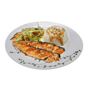 A2. Salmon Teriyaki on Rice