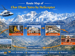Route Map of Char Dham Yatra by Helicopter Explained