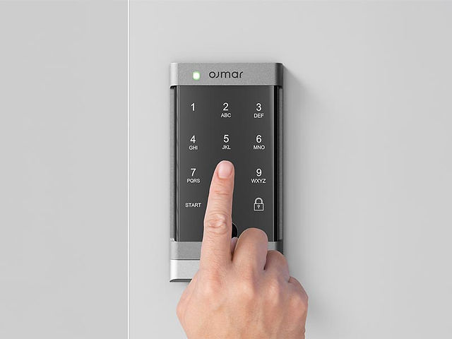 Zahlenschloss OCS Smart mit Griff silber