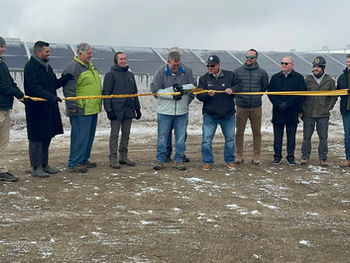 Ribbon cutting celebration for the completion of a 3.8 MW solar facility for Fort Morgan