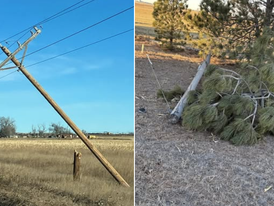 Watch out for crews working to restore power as damage across the region continues with high winds