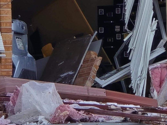 3 seriously injured in a crash, as SUV plows into county building in Hugo