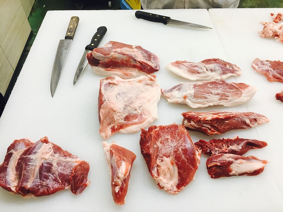腕肉を細かくバラすこともあります