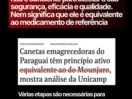 Canetas de tirzepatida do Paraguai: por que presença da molécula não comprova equivalência