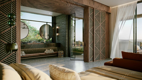 Vista deslumbrante do Nekajui, um Ritz-Carlton Reserve, localizado na Península Papagayo, Costa Rica. A arquitetura harmoniza luxo e natureza, oferecendo uma experiência exclusiva e sofisticada.