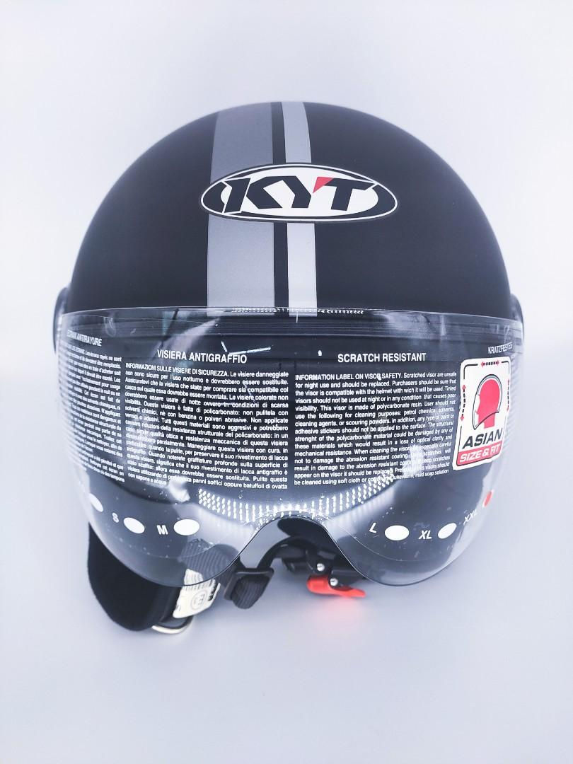 Mũ bảo hiểm KYT 1/2 VOODOO Stripe Matt Black