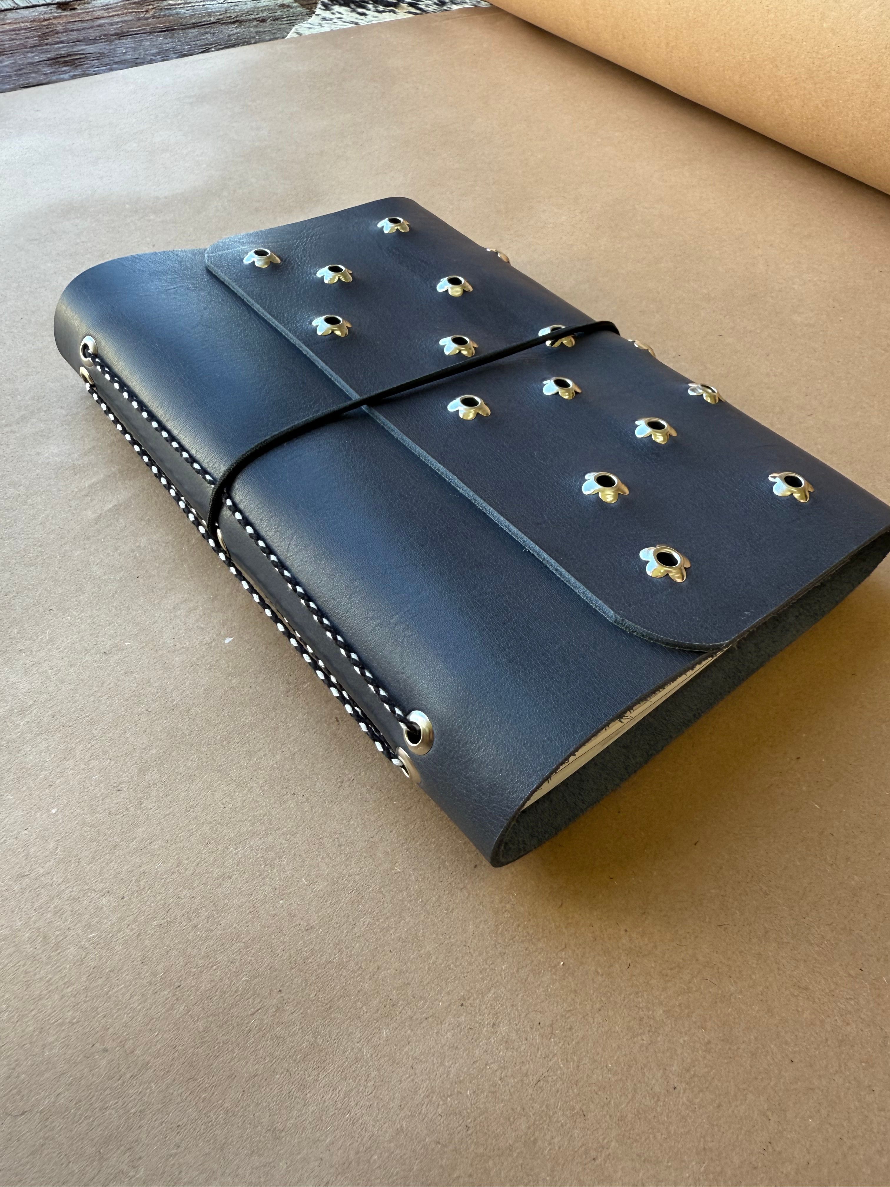 Navy A5 Floral Eyelet Journal Random