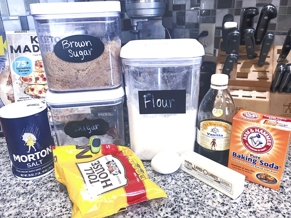Chocolate Chip Cookie Ingredients