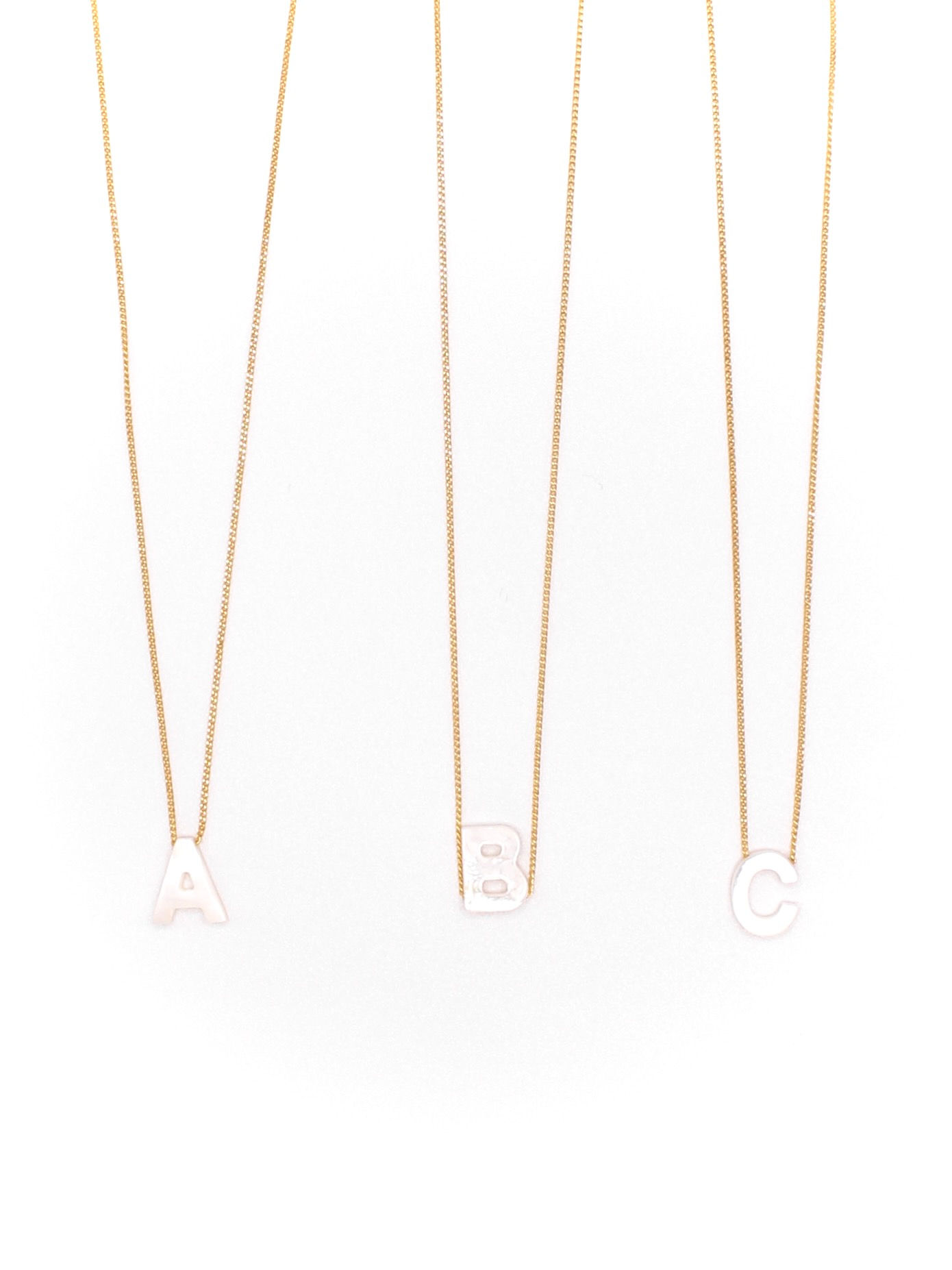 Pearl initial necklace