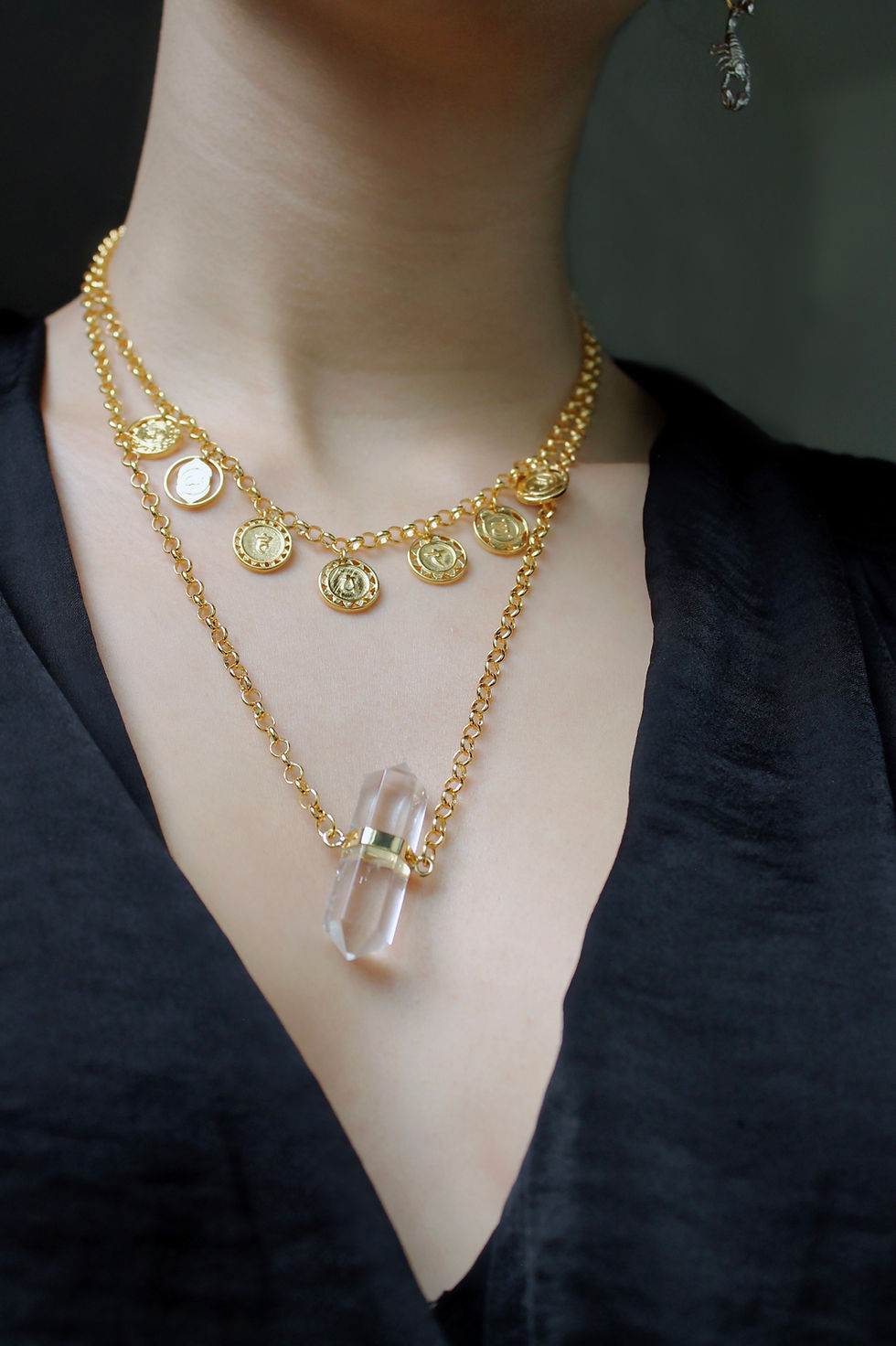 Miniatura: Collar cuarzo conector